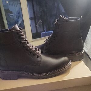 Steve Madden Men's Chocolate Lace-Up Boots